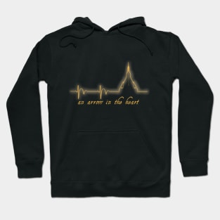 Arrow in the Heart Yellow Hoodie